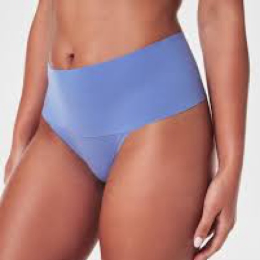 Spanx Undie-Tectable Cornflower Blue Thong - XL (pack of 3)
